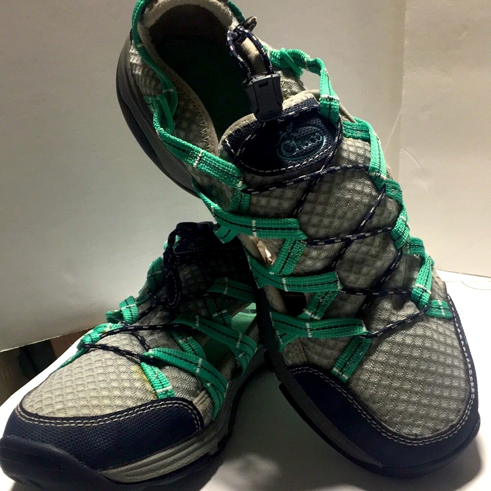 Chaco Women's Athletic Shoes in Green and Navy
